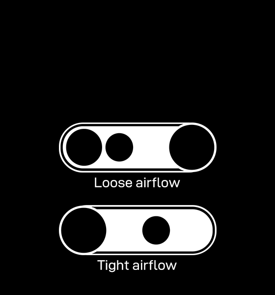 XROS 5 adjustable airflow vape with power control, leak proof vape tank, and airflow switch for a vape that doesn’t leak and provides the best salt nic vaping experience.